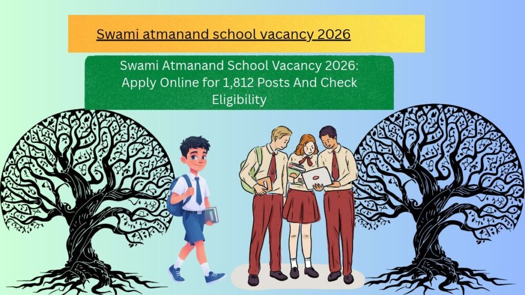 Swami Atmanand School Vacancy 2026: Apply Online for 1,812 Posts And Check Eligibility